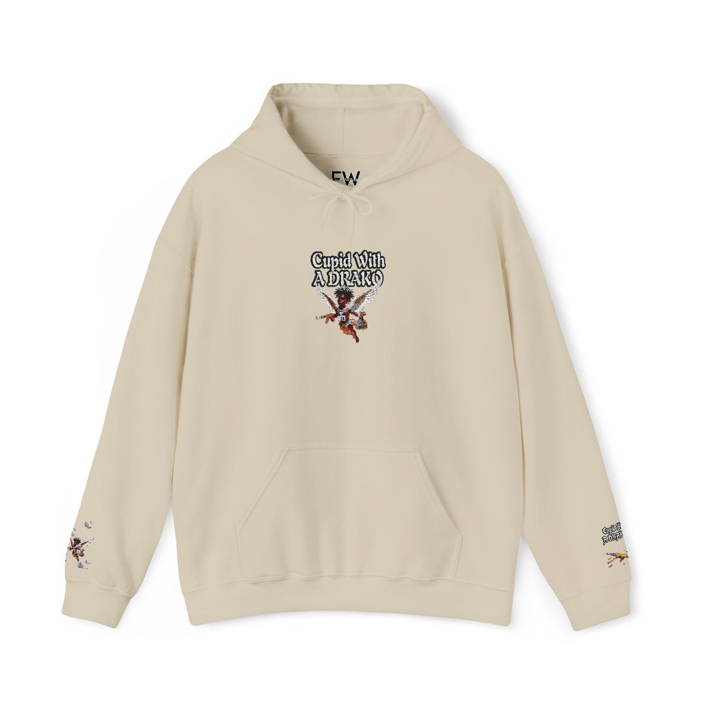 1073 - Flyte Wrisk - Graphic Hoodie — 'Cupid Wit A Drako Design
