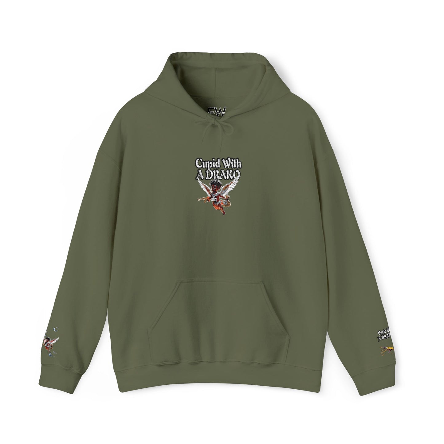 1073 - Flyte Wrisk - Graphic Hoodie — 'Cupid Wit A Drako Design