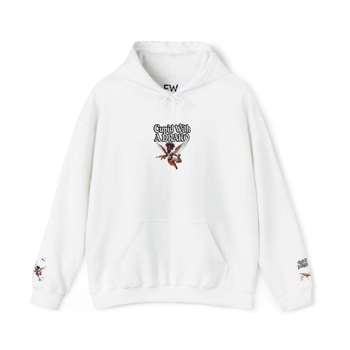 1073 - Flyte Wrisk - Graphic Hoodie — 'Cupid Wit A Drako Design
