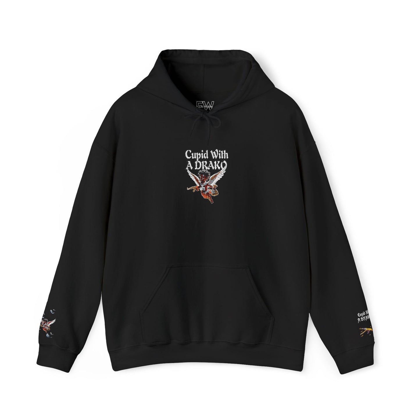 1073 - Flyte Wrisk - Graphic Hoodie — 'Cupid Wit A Drako Design