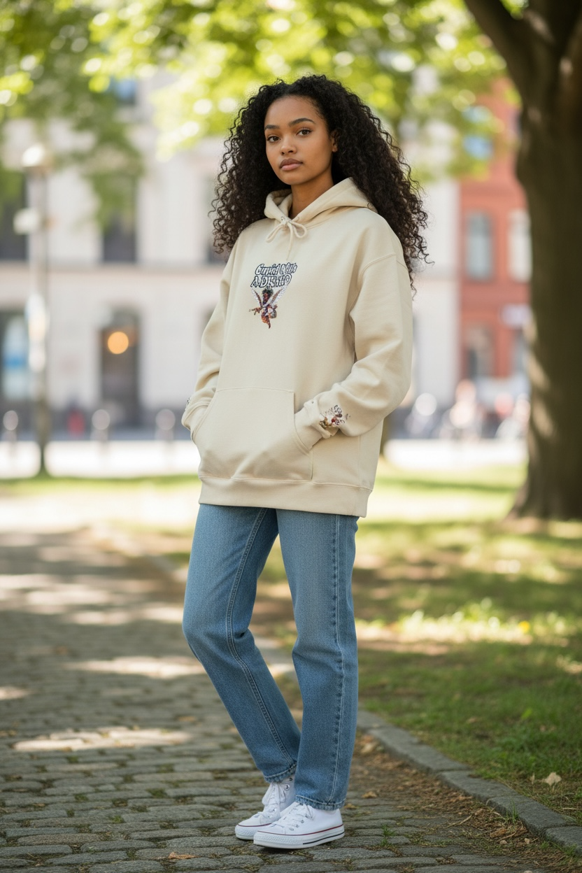 1073 - Flyte Wrisk - Graphic Hoodie — 'Cupid Wit A Drako Design