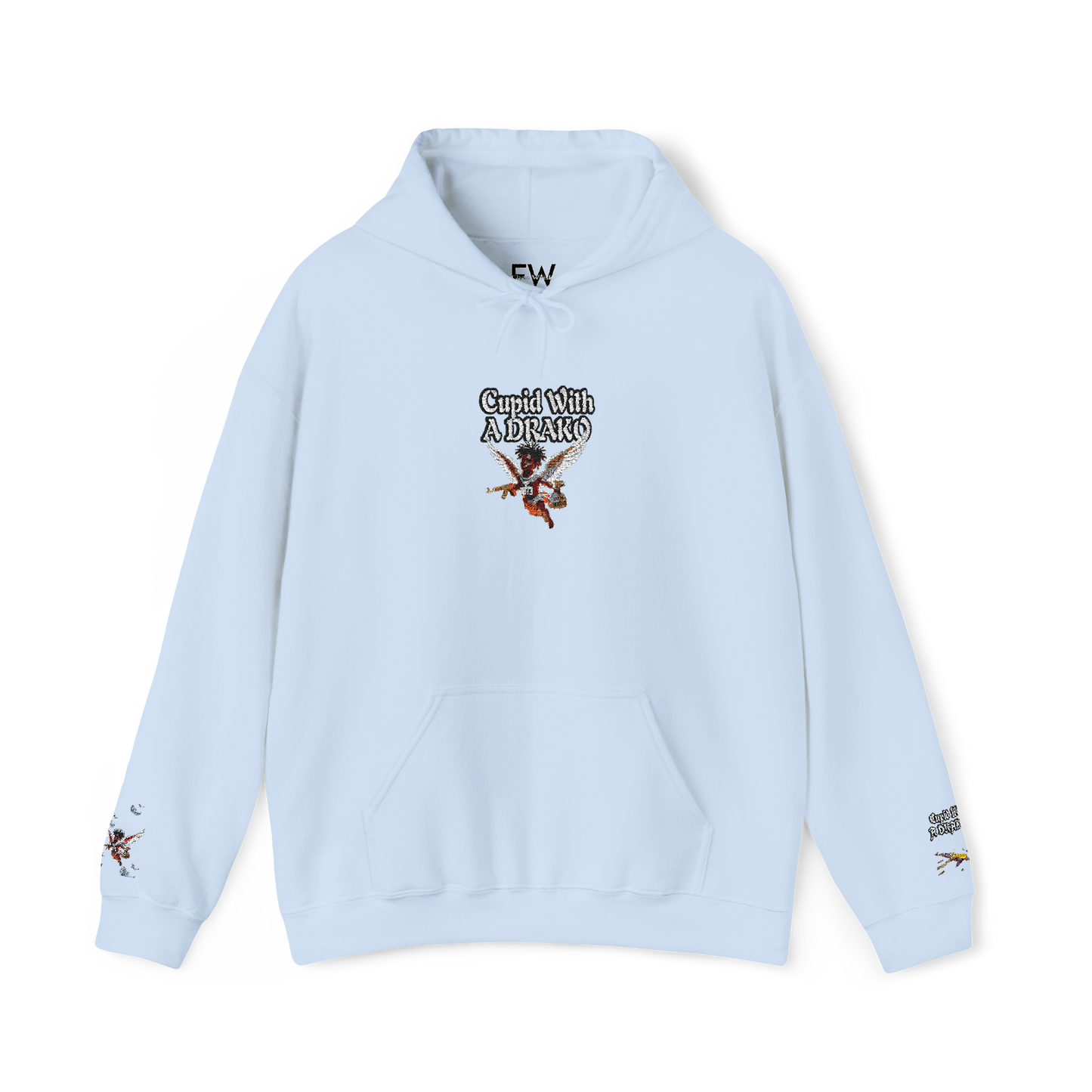 1073 - Flyte Wrisk - Graphic Hoodie — 'Cupid Wit A Drako Design
