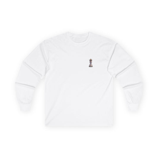 Flyte Wrisk - women’s - Queen Piece Long Sleeve Tee — 'The Queen Piece' with Chess Graphic and ID 10-1073